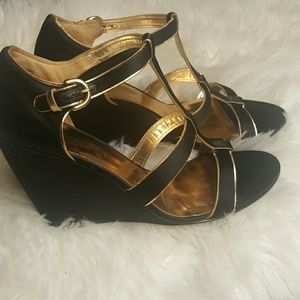 Coach Satin wedges Shoes Size 8